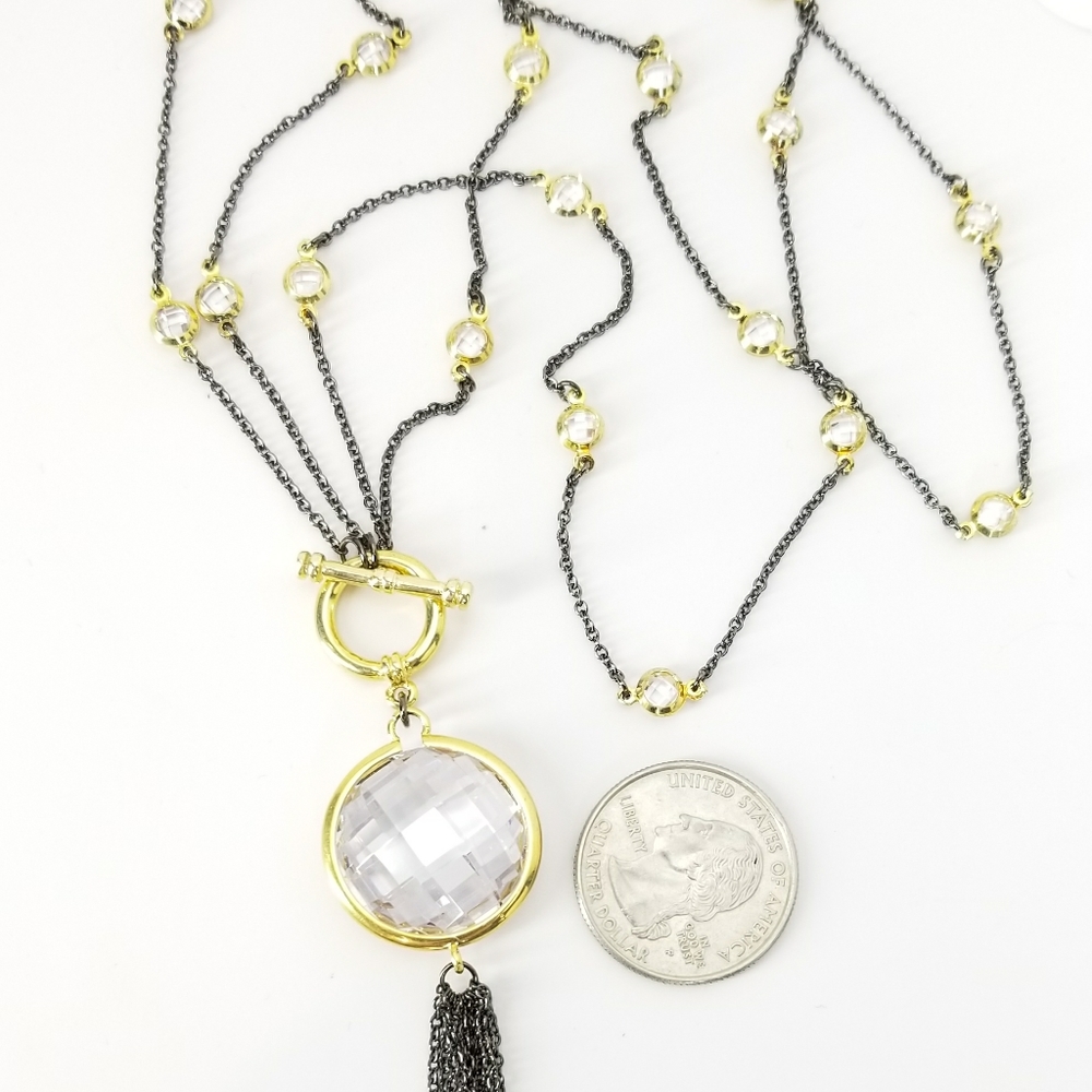 2 Ways Tassel CZ by the Yard Necklace NWT - Picture 10 of 10